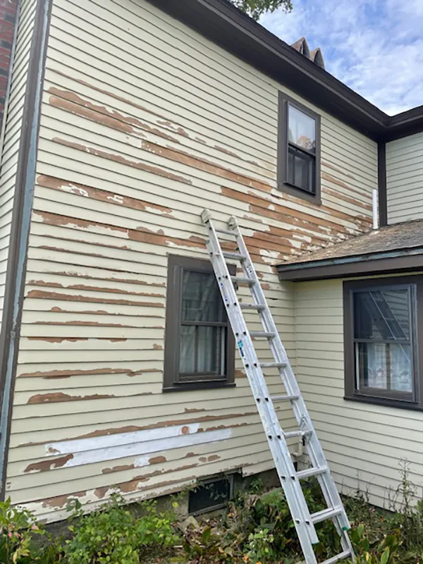 a house that is about to be painted